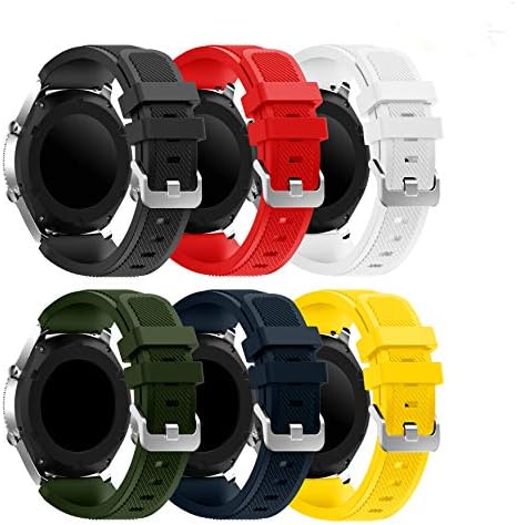 YaYuu Gear S3 Frontier/Classic Watch Band Soft Silicone Replacement Sport Strap for Samsung Galaxy Watch 46mm/Gear S3 Frontier/S3 Classic/Moto 360 2nd Gen 46mm Smart watch