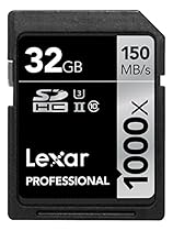 Lexar Professional 1000x 32GB SDHC UHS-II/U3 Card (Up to 150MB/s read) w/Image Rescue 5 Software LSD32GCRBNA1000