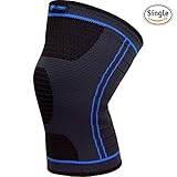 Knee Compression Sleeve (Single) - Support Brace for Running, Jogging, Sports, Joint Pain Relief, Arthritis - Improved Circulation and Injury Recovery (Large)