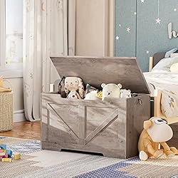HOOBRO Storage Bench, 29.5” Retro Wooden Storage