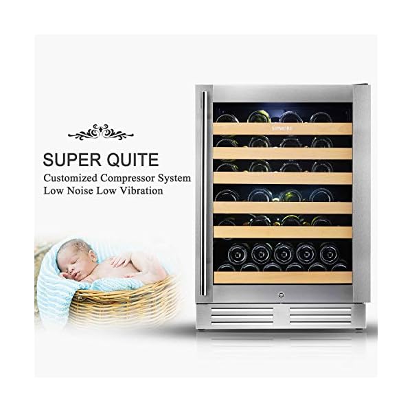Wine-Cooler-Built-in-Multi-Size-Bottle-TS-1-series-Wine-refrigerator-Double-Layer-Tempered-Glass-Door-Stainless-Steel-Front-Ventilation-24-Inch-51-Bottles