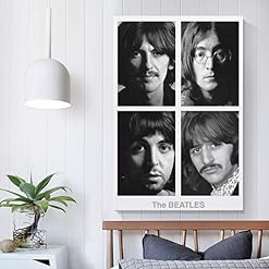 XYDQ Poster sur toile The Beatles Band noir et blanc – Art mural – Impression moderne – Décoration de chambre de famille… - Les Beatles, Paul McCartney, John Lennon, RIngo Starr, George Harrison XYDQ Poster sur toile The Beatles Band noir et blanc - Art mural - Impression moderne - Décoration de chambre de famille… – Image 5