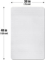 SHAREWIN Office Chair Mat for Carpeted Floors 120x75 cm Heavy Duty view 5