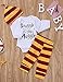 3Pcs/Set Infant Baby Boys Girls Snuggle Rompers+Striped Pants+Hat Take Home Outfits White
