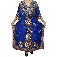 Mogul Womens Maxi Caftan Kaftan Cover Up Beach Dress Holiday Resort Wear One Size
