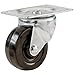 Shepherd Hardware 9477 2-Inch Soft Rubber Swivel Plate Caster, 90-lb Load Capacity , Black