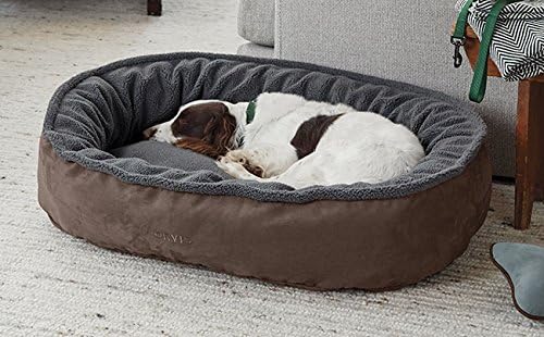 orvis comfortfill wraparound dog bed with fleece