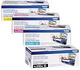 Brother Part TN310BK. TN310C. TN310M. TN310Y OEM Toner Cartridge Set