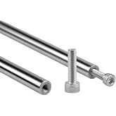 2 pcs 16 mm x 100mm Chrome Plated Linear Rod with M8 Hex Socket Cap Screw Bolt