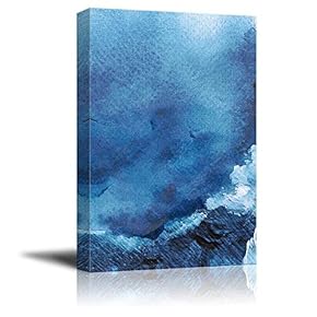 Oil Painting Style Abstract Blue Ocean