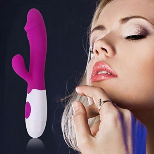 SKUN 30-frequency V-i-b-r-a-t-i-n-g M-a-s-s-a-g-e-r Waterproof Silent Toy Double Multispeed Stimulation From Inside and Out (Hot Pink)