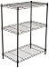 AmazonBasics 3-Shelf Shelving Storage Unit, Metal Organizer Wire Rack, Black primary