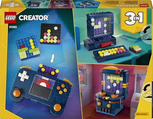 LEGO Creator 3-in-1-Set Retro-Spielkonsole - Kinder Spielzeug & Bauset - Modellbau mit 3 Bauoptionen: Konsole, Computer oder Spielautomat - Kreatives Geschenk für Mädchen und Jungen ab 8-31380 10