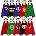 Superhero Capes, Masks, and Bracelets for Kids by McFlony – 5 Reversible Capes, 10 Felt Masks, and 5 Superheroes Bracelets