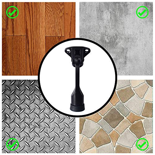 Towever Easy Pedal KickDown Door Stopper 5 Pcs per pack black Esay-Step Door Stop 4 in