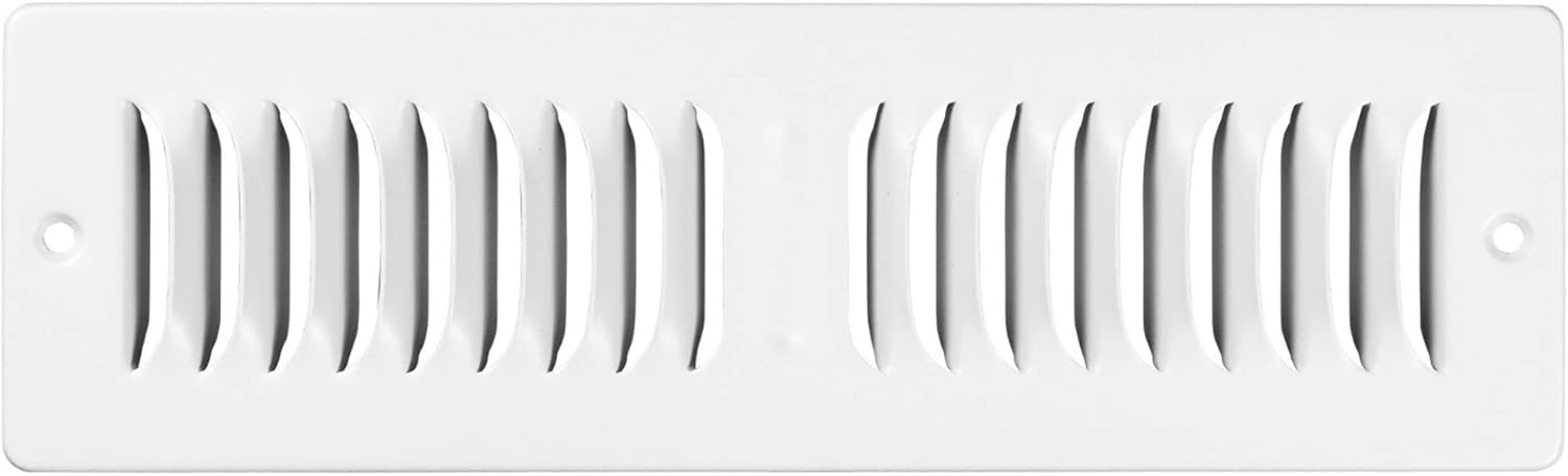 Registers, Grilles & Vents - Shoemaker Manufacturing Soft White, 2x12, Premium Toe Space Grille, All Steel Heavy Duty Toe Kick Grille