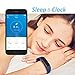 LETSCOM Fitness Tracker Watch, Bluetooth 4.0 Heart Rate Monitor Bracelet, IP67 Waterproof Touch Screen Smart Bands with Activity Tracker for iPhone Android Smartphone Blue