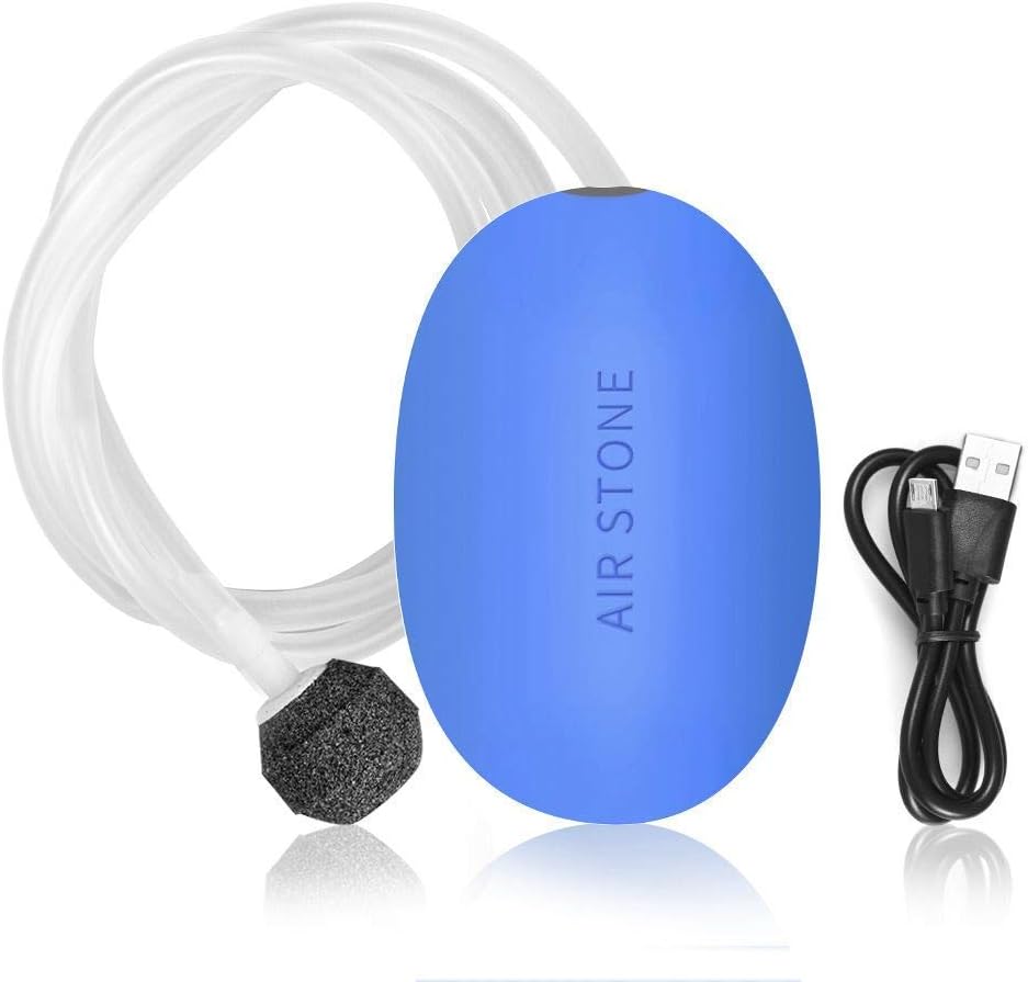 Amazon Co Jp Goodsland 静音 ゴムスタンド 付 電動 小型 エアー ポンプ Usb給電 ブクブク 静か 金魚 めだか 水槽 Gd Airpon Bl スポーツ アウトドア
