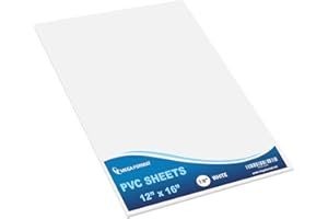 Mega Format 12" x 16" Rigid PVC Plastic Sheets - Sintra PVC Sheet, Celtec PVCBoard - Hard Plastic Sheet, PVCSheets Plastic - 1/8" 3mm Thick - 1-Pk-White