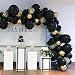 Beaumode DIY Black&Gold Balloon Garland Arch Kit 82pcs Balloons for Countdown Birthday New Year's Eve Backdrop Bachelorette Wedding Party Centerpiece Graduation Anniversary Party Decoration