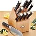 Anolon 11-Piece Japanese Stainless Steel Knife Set, Black