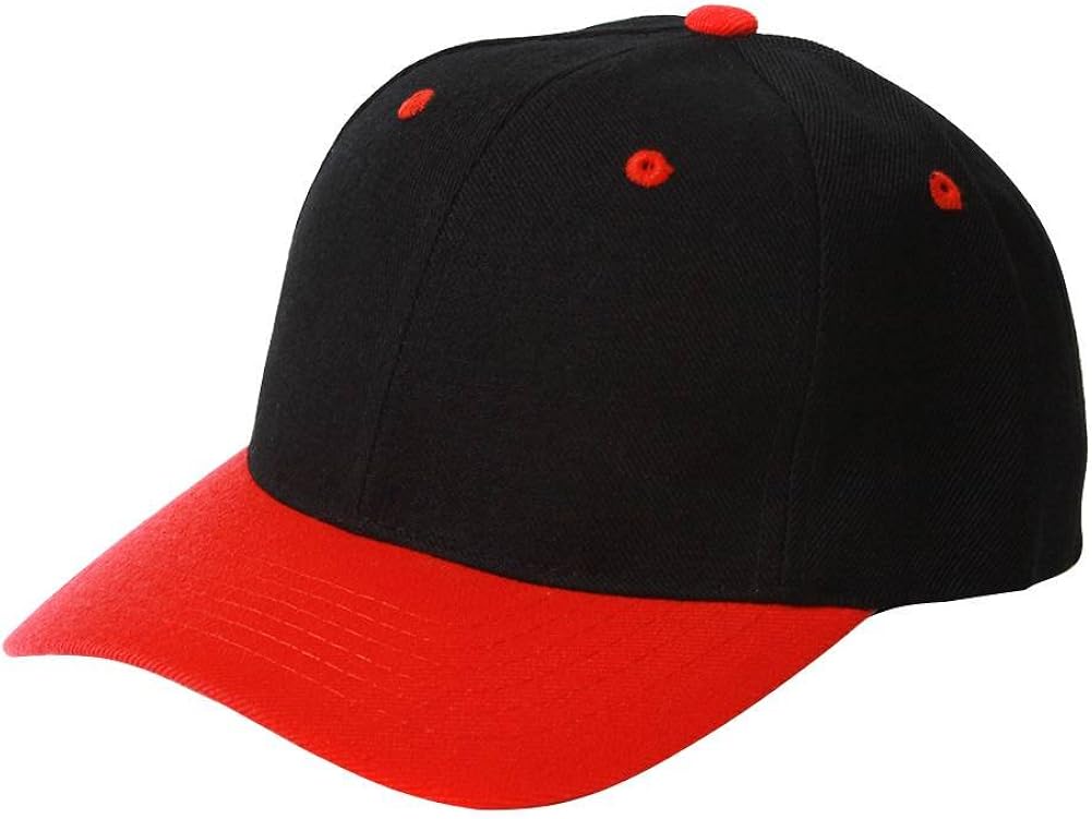 black and red baseball cap
