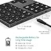 Bluetooth Numeric Keypad, Rechargeable Aluminum 34-Key Number Pad Slim External Numpad Keyboard Data Entry Compatible for MacBook, MacBook Air/Pro, iMac Windows Laptop Surface Pro etc