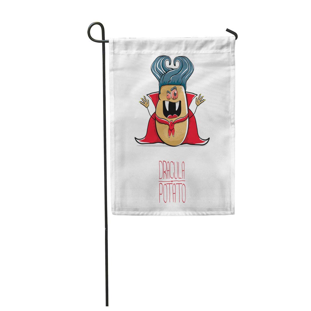 Amazon Com Semtomn Garden Flag Funny Cartoon Cute Dracula Potato