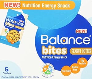 Image of Balance Bites Nutrition Energy Snack Peanut Butter, 42 gram pouch, Pack of 5