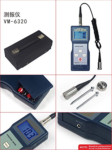 VM-6320 Portable Vibrometer Mechanical Vibrate Gauge Vibration Meter for Moving Machinery with RS232 Output