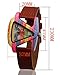 AIMES Wood Watches for Women Gifts Lightweight Triangle Red Wooden Watches with Leather Band Quartz Wrist Watch Bracelet for Woman