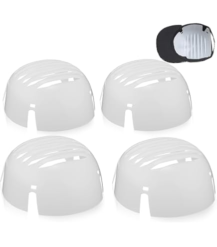Uxcell 4-Pack Bump Cap Inserts – PE Lined Hard Hat Inserts For Baseball Caps, Lightweight Head Protection (White)