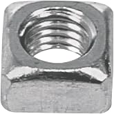 Hillman Zinc-Plated Carbon Steel Square Nuts 3/8-16 Coarse Thread, 25 Pack | Four flat sides seat and grip, resists spinning in a slot, strut, channel, wood, machinery, signs, fixtures, rust-resistant
