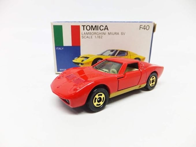 Amazon Co Jp ｈｄ624 青箱トミカ外国車シリーズf40ランボルギーニ ミウラ Sv 赤 レッド日本製ミニカー ホビー 通販