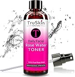 TruSkin Naturals ROSE WATER Toner - 100% Pure & Natural Facial Spray for Soft, Hydrated, Refreshed & Nourished Skin. No artificial fragrance, added chemicals or preservatives (4oz)