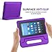 MoKo Case for All-New Amazon Fire HD 8 Tablet (7th Generation, 2017 Release Only) - Kids Shock Proof Convertible Handle Light Weight Super Protective Stand Cover for Fire HD 8, PURPLE