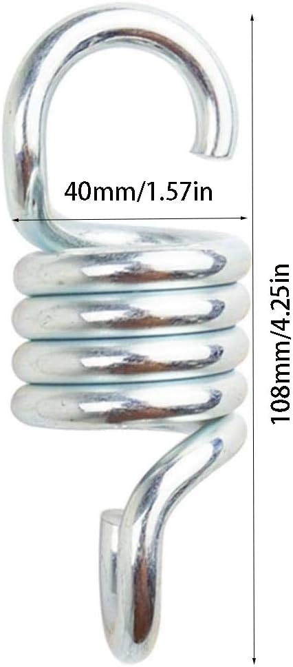 Lhbfcy Hammock Chair Spring Extension Spring Steel Suspension Hook Spring For Hanging Porch Swings Extension Spring Heavy Duty Extension Suspension Hook Set For Hanging Hammock Chairs And Porch Swings - Image 3