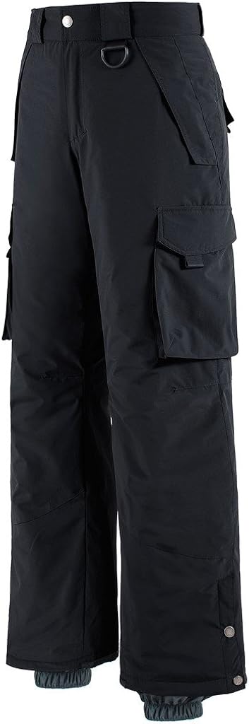 Wantdo Men's Waterproof Ski Pants Warm Insulated Snow Pants Hiking Cargo Pants: Clothing