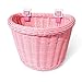 Colorbasket 02171 Front Handle Bar Junior Bike Basket, All-Weather, Water Resistant, Adjustable Leather Straps, Pink