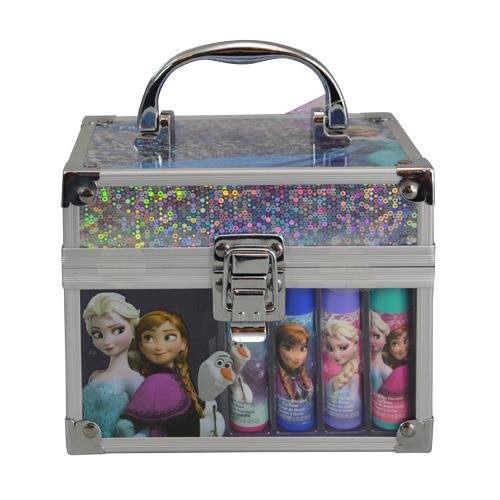 Disney Frozen Lip Balms with Acrylic Train Case, Assorted, 1 set