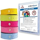 Mosquito Repellent Bracelet by Simple Natural Products (15 Pack) Insect Repellent for Kids and Adults - Better Than Spray Lotion or Wipes - Travel Mosquito Repellent Bracelet is Natural and Deet Free