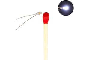 LUNENG 20 Pcs Micro LED, Tiny Led Lights for Crafts, White Mini LED,SMD led 0603, Soldered Micro Litz Wired Leads, Multi-Resistor, Suitable Used in Any Small Model, Cosplay, Tight Space Lighting ﻿