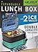 Arctic Zone 3-in-1 Bento Lunch Bag Durable Lunch Box with Drink Cooler Compartment Detachable Shoulder Strap and 2 Reusable Ice Pack, Gray
