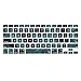 Case Star Feather Series Silicone Keyboard Cover Skin for MacBook 13-Inch Unibody / Macbook Pro 13, 15, 17-Inch and Apple Wireless Keyboard (Black with Aqua Blue Feather)