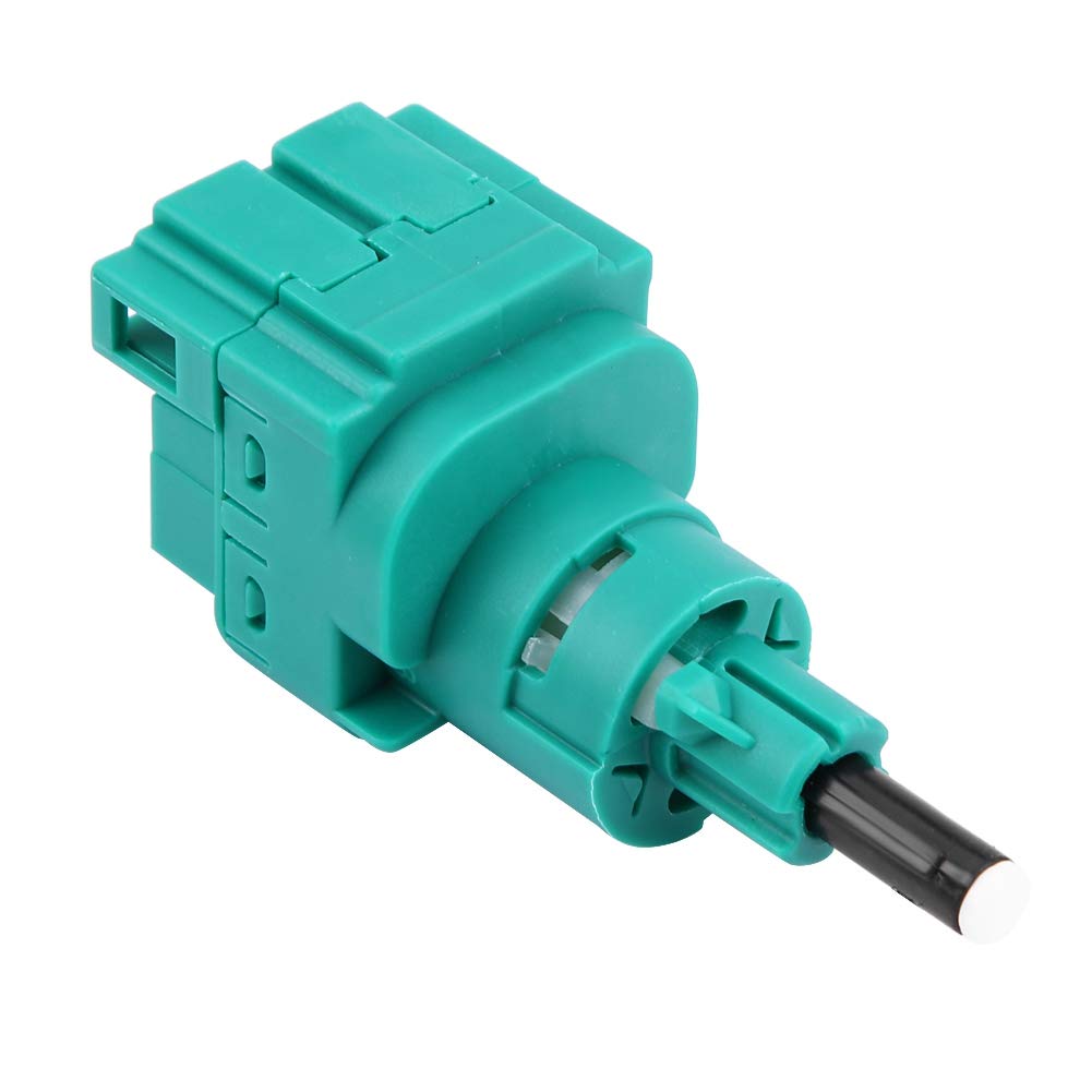 Aramox Car Brake Light Switch, Push Button Actuator, Manual Operation, Green, Compatible with 1C0945511A