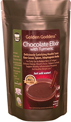 Golden Goddess Turmeric Chocolate Elixir– Delicious Gourmet Instant Beverage Mix – Award-winning Best Supplement for Weight Loss + Stress Relief + Cortisol Manager + Adrenal Support Golden Goddess Turmeric Chocolate Elixir– Delicious Gourmet Instant Beverage Mix – Award-winning Best Supplement for Weight Loss + Stress Relief + Cortisol Manager + Adrenal Support