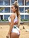 Blooming Jelly Womens Coconut Tree Print High Waist Bikini Set Bathing Suit, Multicoloured, Small, US4=UK8=EU34