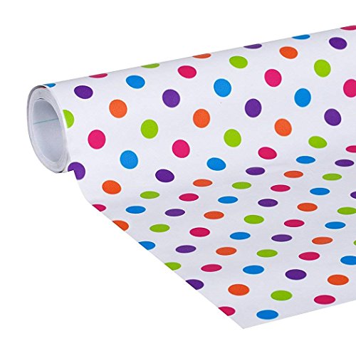 Glow4u Self Adhesive Polka Dots Shelf Drawer Liner Vinyl Contact Paper