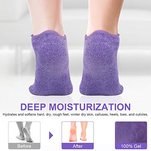 Moisturizing Socks,Soft Moisturizing Gel Socks,5 Toe Socks,Gel Spa