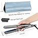 Lanxim Professional Flat Iron Hair Straightener with1 1/4-Inch Tourmaline Ceramic 3D Floating Plate 10s Fast Heat Tempe Control 450F Salon Heat Auto Shut Off Hair Straightening Irons with Travel Bag